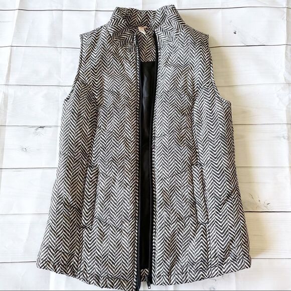 Red Camel Herringbone Puffer Vest - Size XS - Picture 3 of 7